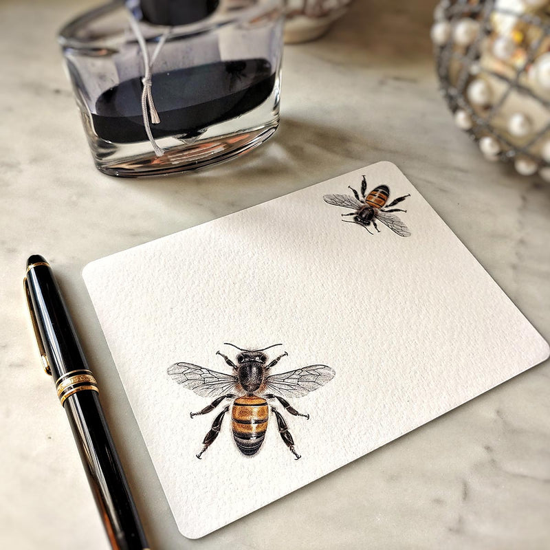Bees - Pack of Custom Note Cards - The Punctilious Mr. P's Place Card Co.