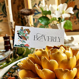 Birds, Berries & Butterflies - Custom Place Cards - Laydown - The Punctilious Mr. P's Place Card Co.
