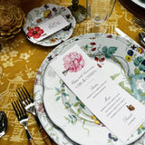 Blossoms - Custom Menu Cards - s/4 - The Punctilious Mr. P's Place Card Co.
