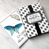 Blue Butterflies - Custom Bookplate - The Punctilious Mr. P's Place Card Co.