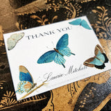 Blue Butterflies - Custom Gift Notes - The Punctilious Mr. P's Place Card Co.