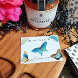 Blue Butterflies - Custom Gift Notes - The Punctilious Mr. P's Place Card Co.