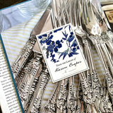 Blue + White - Custom Bookplate - The Punctilious Mr. P's Place Card Co.