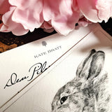 Bunny - Pack of Custom Note Cards - The Punctilious Mr. P's Place Card Co.