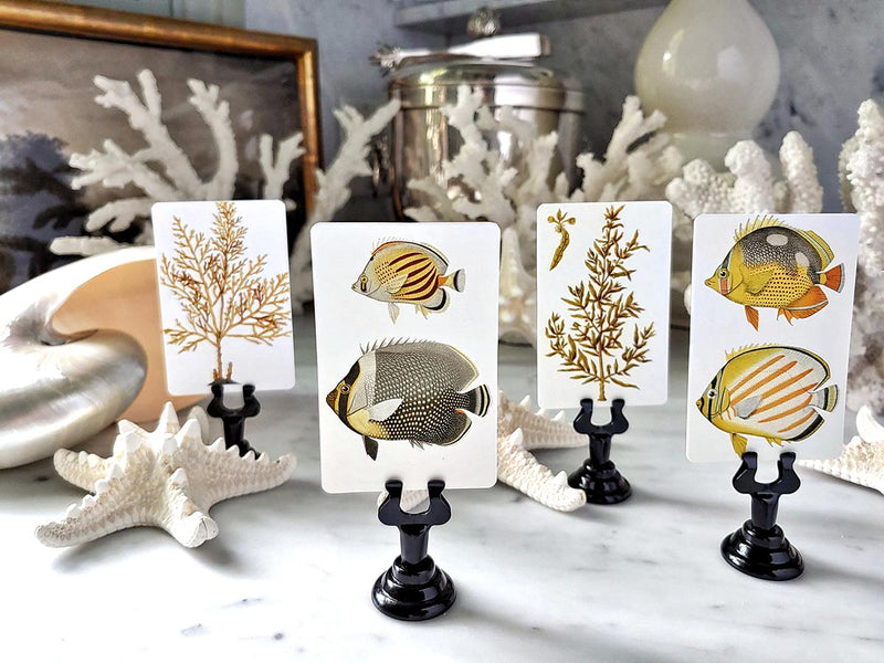 Butterfly Fishes - Custom Place Cards - Upright - The Punctilious Mr. P's Place Card Co.