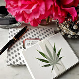 Cannabis Leaf Motif - Pack of Custom Note Cards - The Punctilious Mr. P's Place Card Co.