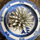 Ceramic Blossom - Aster - Carrara Bleu - The Punctilious Mr. P's Place Card Co.