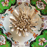 Ceramic Blossom: Chrysanthemum - Ivory - The Punctilious Mr. P's Place Card Co.