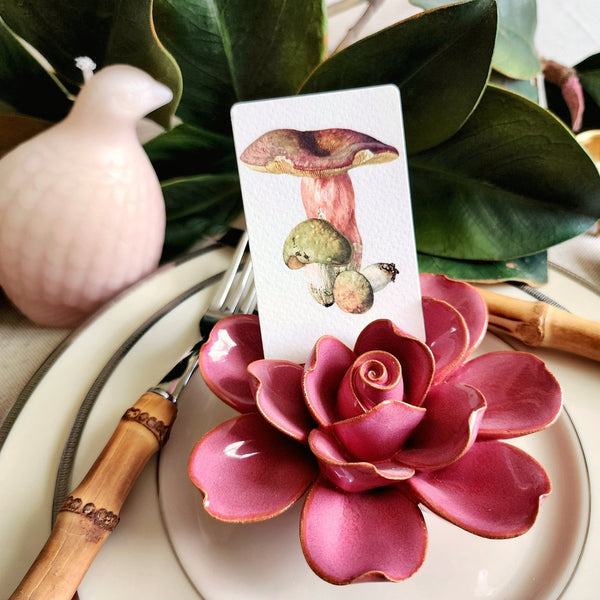Ceramic Blossom - Gardenia - Pink - The Punctilious Mr. P's Place Card Co.