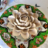 Ceramic Blossom: Grand Peony - Ivory - The Punctilious Mr. P's Place Card Co.