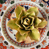 Ceramic Blossom: Lily - Chartreuse - The Punctilious Mr. P's Place Card Co.