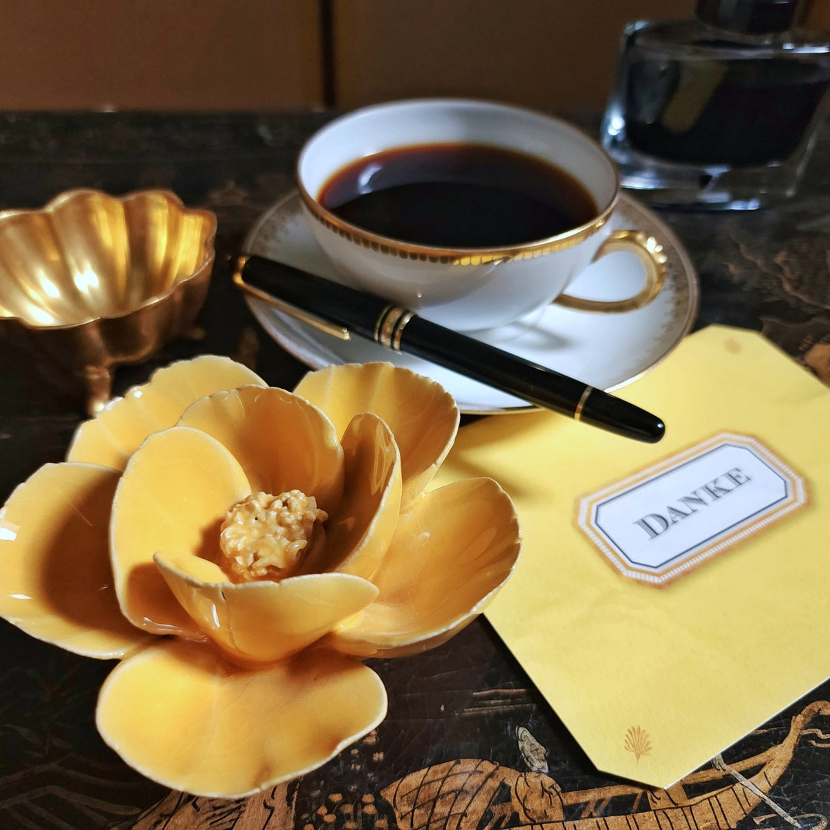 Ceramic Blossom- Lotus- Citrus