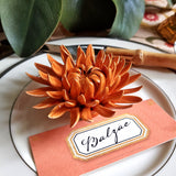 Ceramic Blossom - Mum - Fiery - The Punctilious Mr. P's Place Card Co.