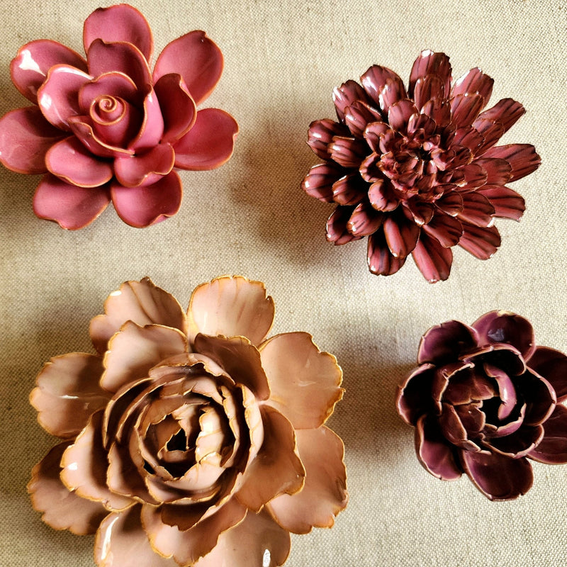 Ceramic Blossom - Peony - Peach Blush - The Punctilious Mr. P's Place Card Co.