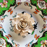Ceramic Blossom: Petite Peony - Ivory - The Punctilious Mr. P's Place Card Co.