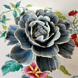 Ceramic Blossom: Petite Peony - Misty Blue - The Punctilious Mr. P's Place Card Co.