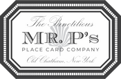 The Punctilious Mr. P's Place Card Co. logo