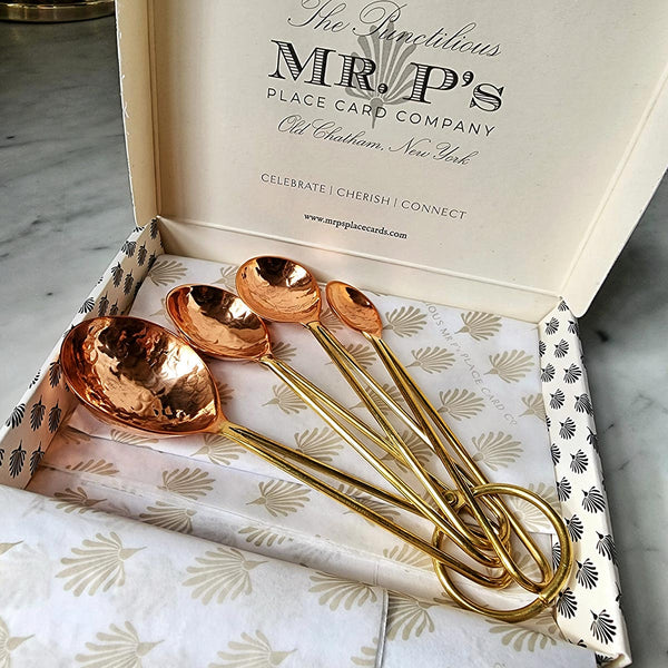 Copper - Brass: Measuring Spoons - The Punctilious Mr. P's Place Card Co.