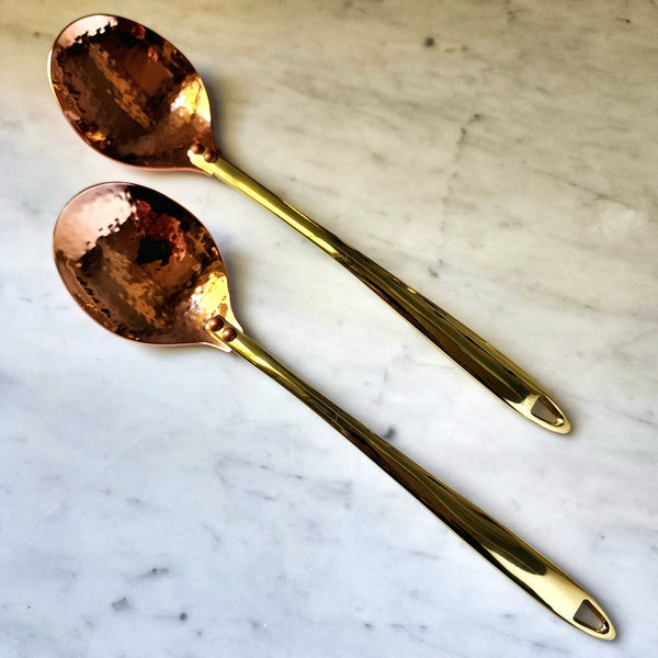 Copper - Brass: Serving Spoons - The Punctilious Mr. P's Place Card Co.