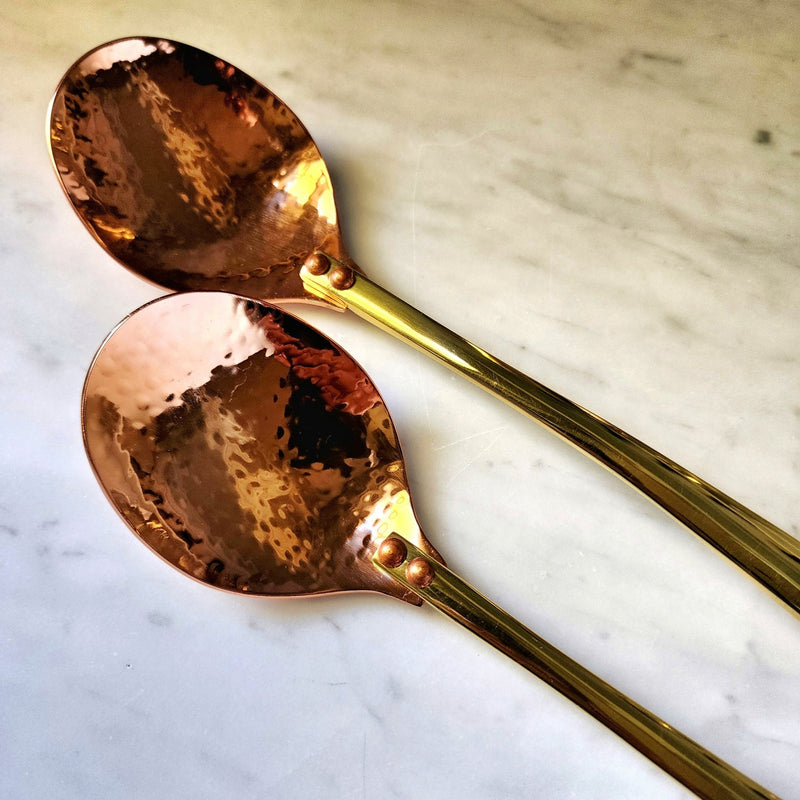 Copper - Brass: Serving Spoons - The Punctilious Mr. P's Place Card Co.