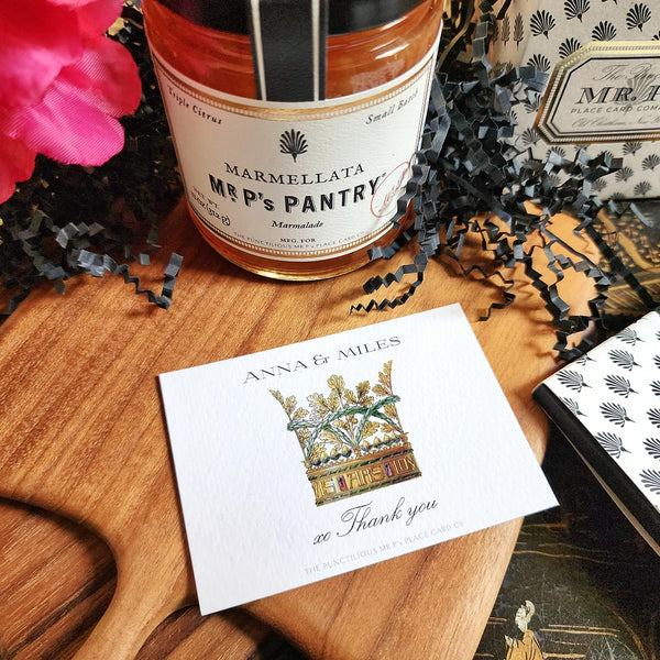 Coronet Nouveau - Custom Gift Notes - The Punctilious Mr. P's Place Card Co.