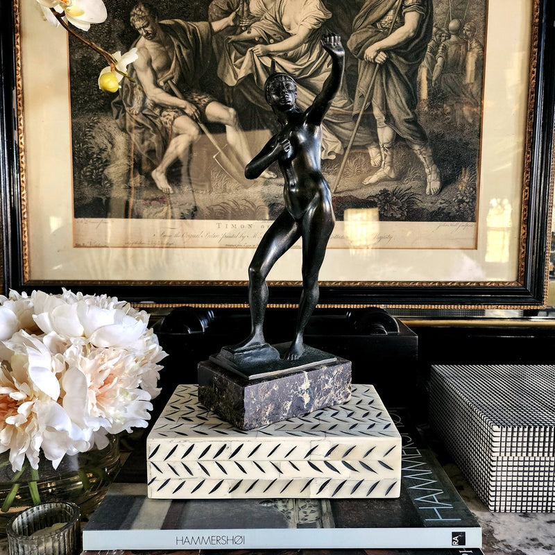 Curio Box Bone - Herringbone - The Punctilious Mr. P's Place Card Co.