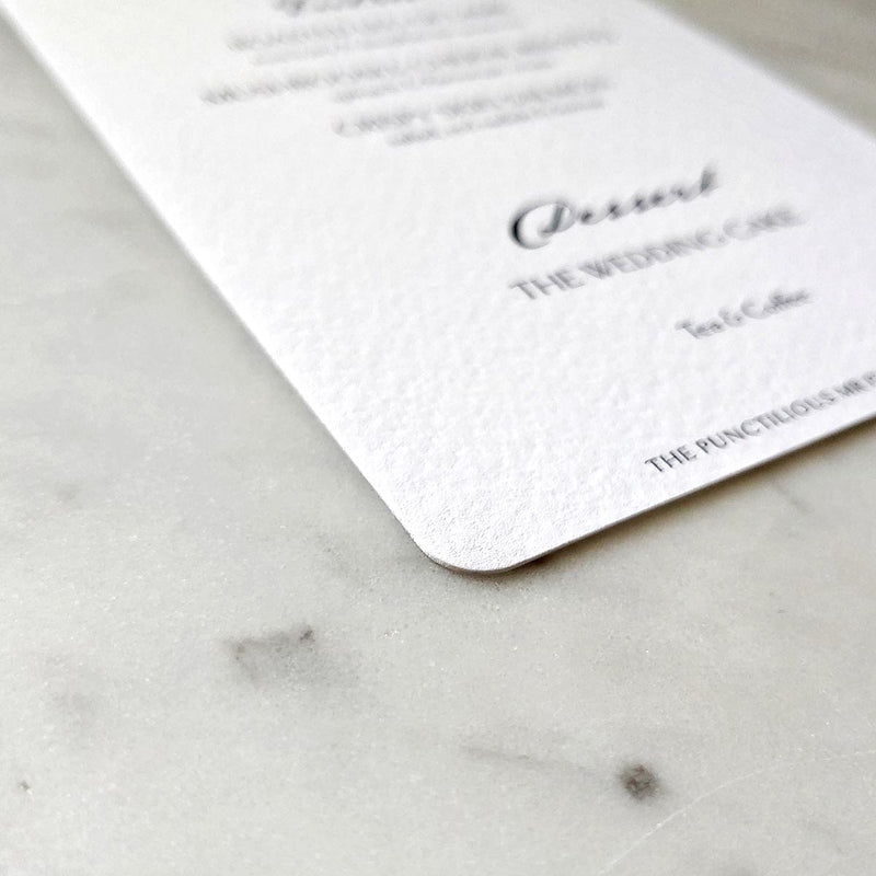 Custom Menu Cards: Courtship Birds s/4 - The Punctilious Mr. P's Place Card Co.