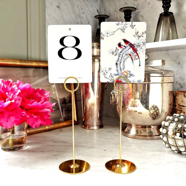 Custom Table Number Cards s/4 - The Punctilious Mr. P's Place Card Co.