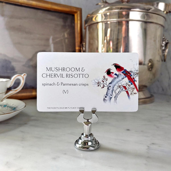 Custom Wedding Buffet Tags s/6 - The Punctilious Mr. P's Place Card Co.