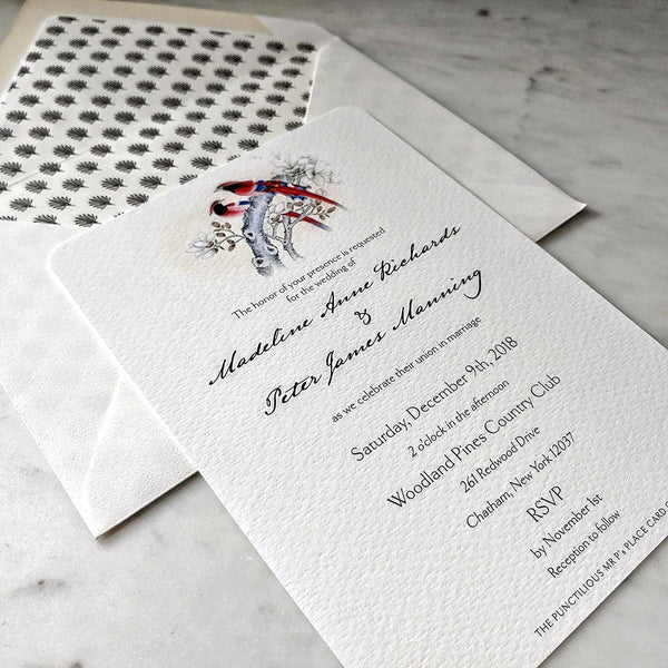 Custom Wedding Modern Invitation s/4 - The Punctilious Mr. P's Place Card Co.