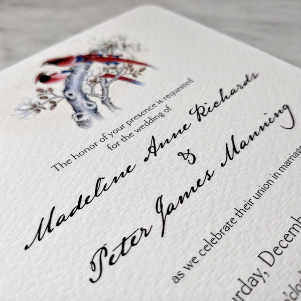 Custom Wedding Modern Invitation s/4 - The Punctilious Mr. P's Place Card Co.