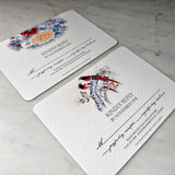 Custom Wedding RSVP Cards s/4 - The Punctilious Mr. P's Place Card Co.