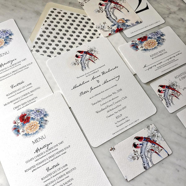 Custom Wedding Suite Sampler - The Punctilious Mr. P's Place Card Co.