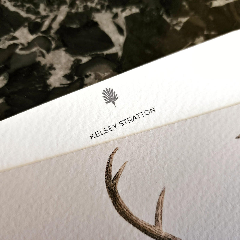 Deer - Pack of Custom Note Cards - The Punctilious Mr. P's Place Card Co.