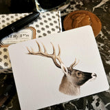 Deer - Pack of Custom Note Cards - The Punctilious Mr. P's Place Card Co.