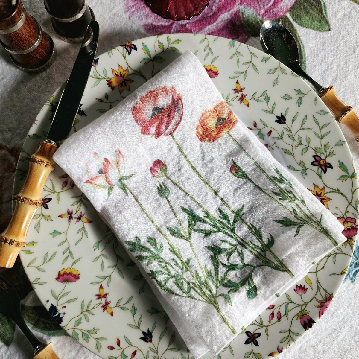 Punctilious Mr. P's Early Flowers- Napkins s/6