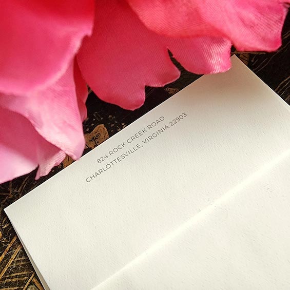 Envelope Upgrade: Return Address Printed on Flap - The Punctilious Mr. P's Place Card Co.