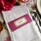 Envoy: Aubergine - Custom Place Cards - Laydown - The Punctilious Mr. P's Place Card Co.