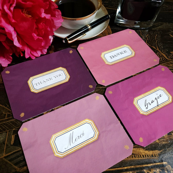 Envoy: Aubergine - Custom Thank You Note Cards - The Punctilious Mr. P's Place Card Co.