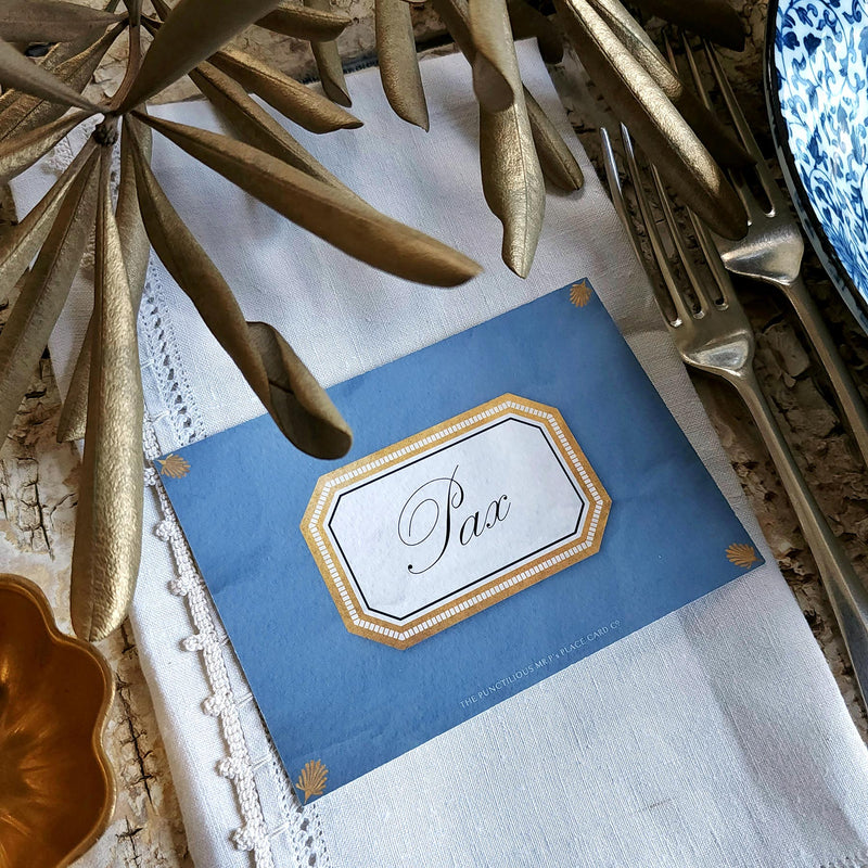 Envoy: Marine - Custom Place Cards - Laydown Event Size - The Punctilious Mr. P's Place Card Co.