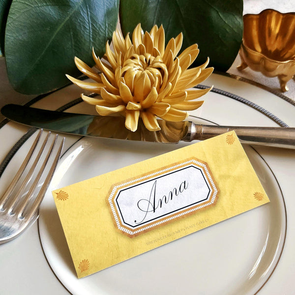 Envoy: Soleil - Custom Place Cards - Laydown - The Punctilious Mr. P's Place Card Co.