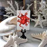 Fiery Mollusks - Custom Place Cards - Upright - The Punctilious Mr. P's Place Card Co.
