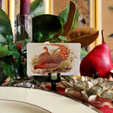 Fiery Pheasants - Custom Place Cards - Upright - The Punctilious Mr. P's Place Card Co.