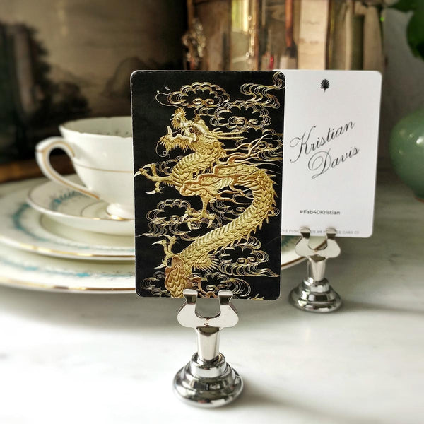 Golden Dragon - Custom Place Cards - Upright - The Punctilious Mr. P's Place Card Co.