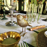 Golden Songbird Figurine - The Punctilious Mr. P's Place Card Co.