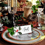 Holly - Custom Place Cards - Laydown - The Punctilious Mr. P's Place Card Co.