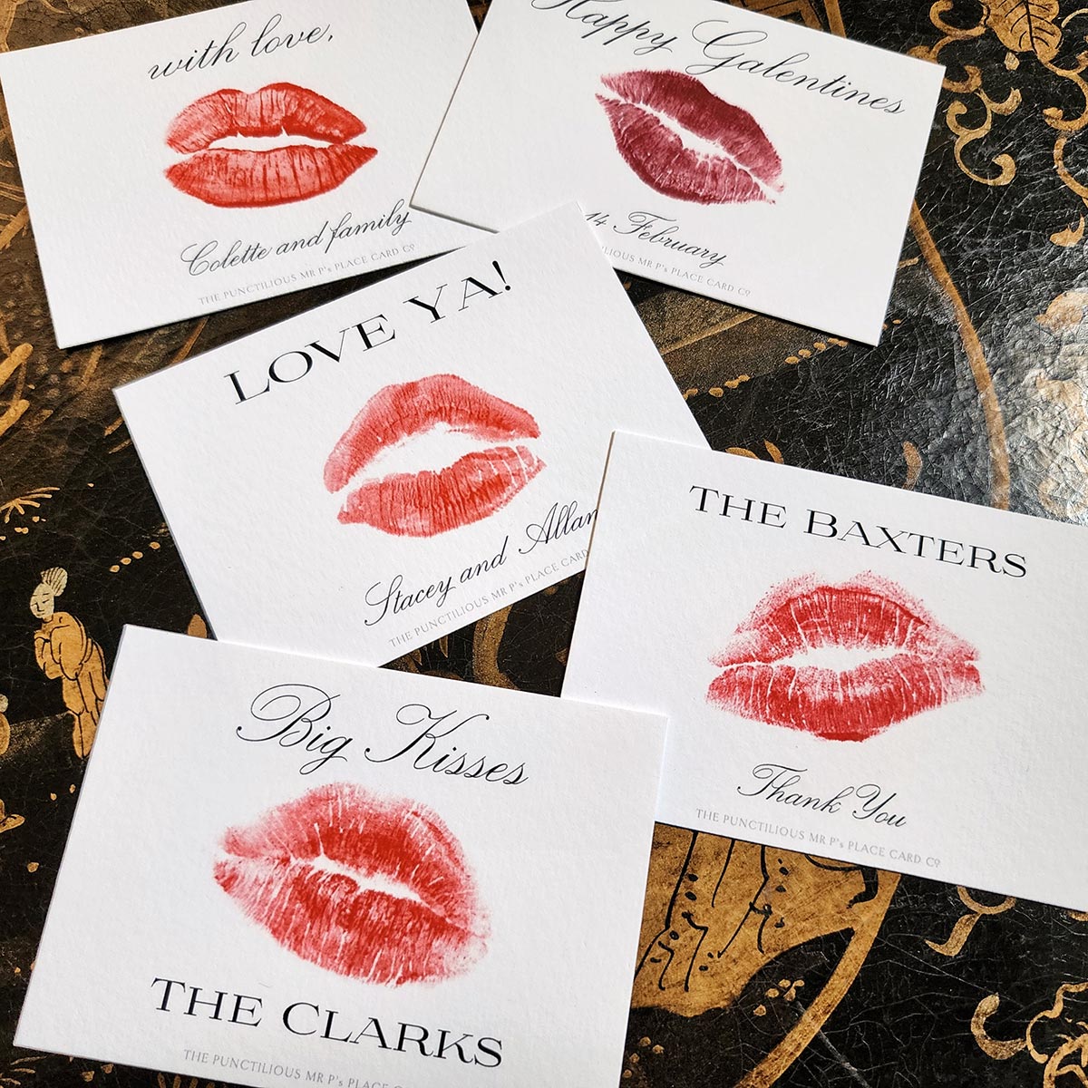Set/ 18 Kisses- Custom Gift Notes/ Thank You Cards
