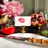 Kisses - Custom Place Cards - Upright - The Punctilious Mr. P's Place Card Co.