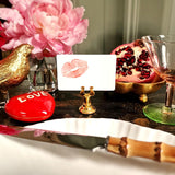 Kisses - Custom Place Cards - Upright - The Punctilious Mr. P's Place Card Co.