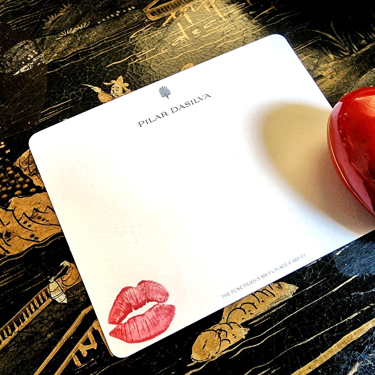 Set/ 12 Kisses- Custom Note Cards and Stationery Set
